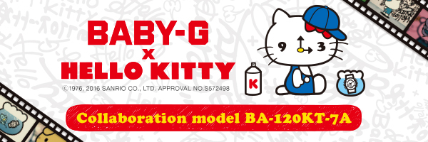 BABY-G × HELLO KITTY Inspired by 70's street graffiti