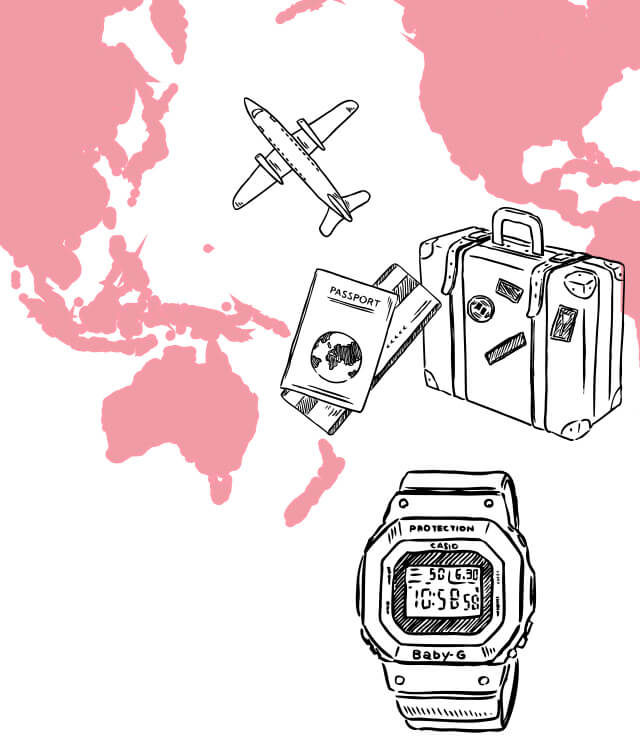 World Time Function BABYG WOMEN'S WATCHES CASIO